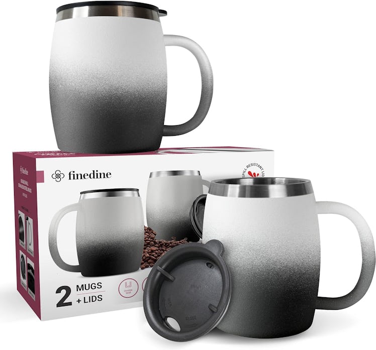FineDine Double-Wall Stainless Steel Drinking Cup (2-Pack)
