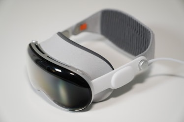 The Apple Vision Pro spatial computer head-mounted headset