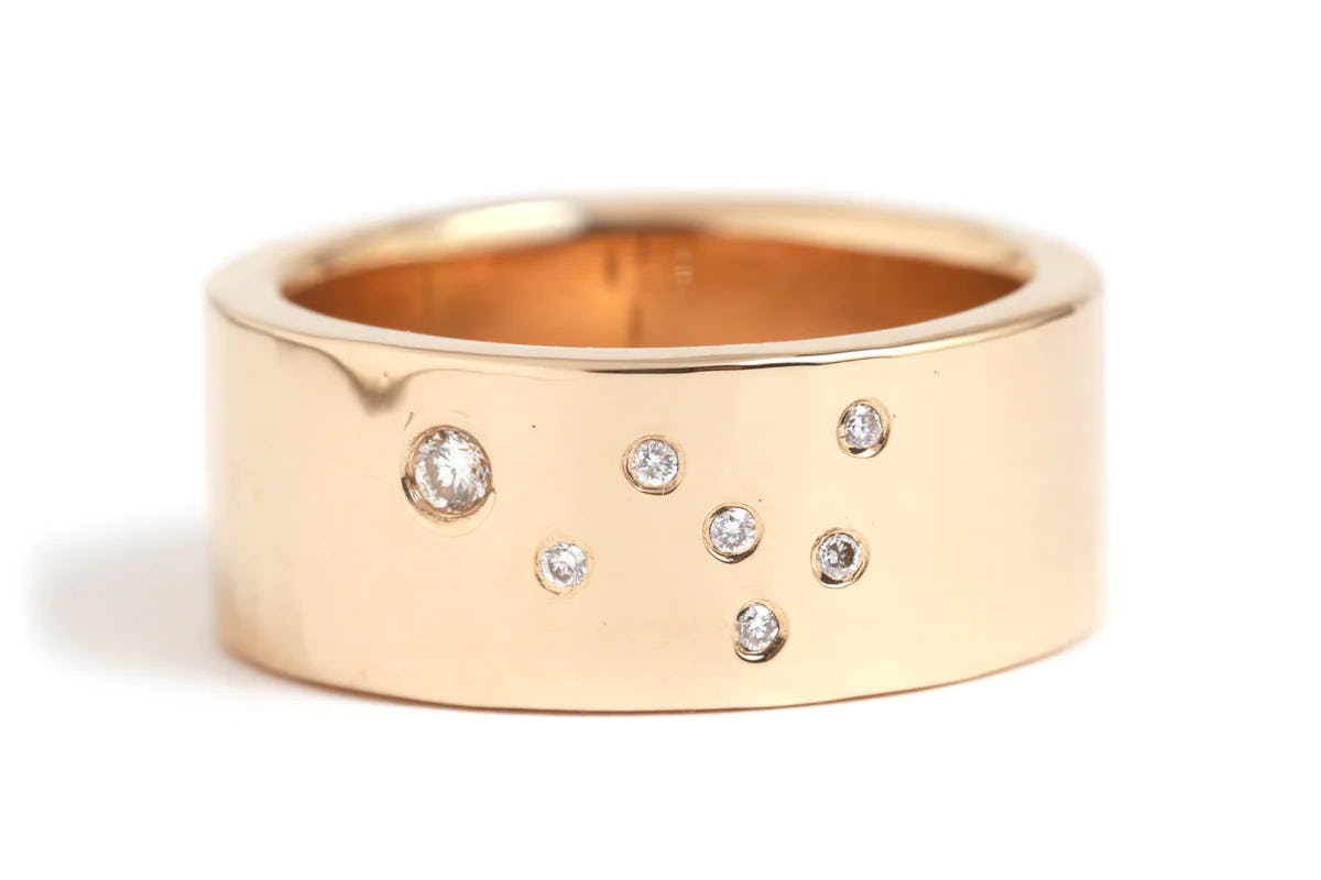 Diamond Constellation Shield Ring