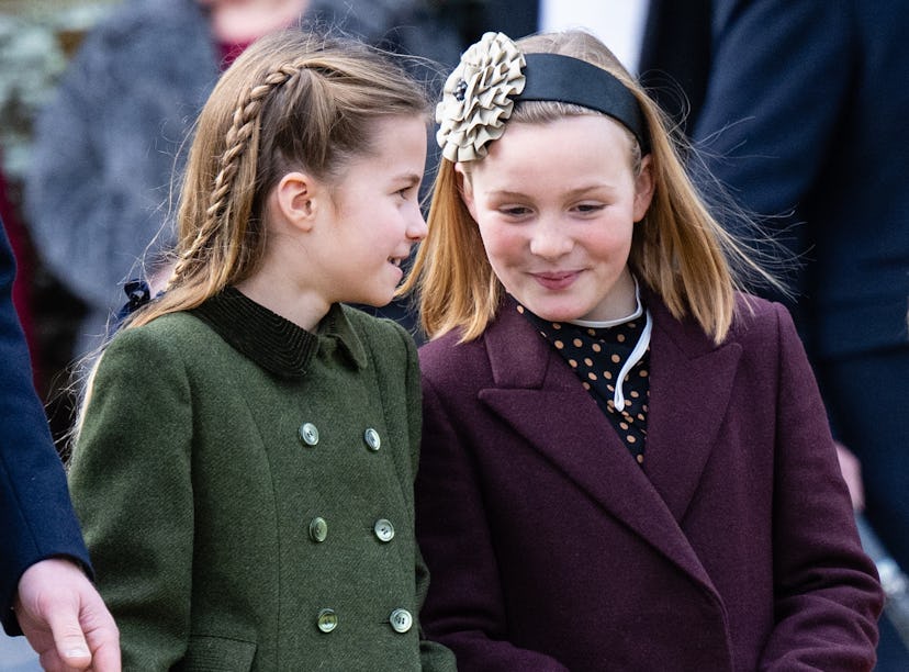 Princess Charlotte and Mia Tindall.