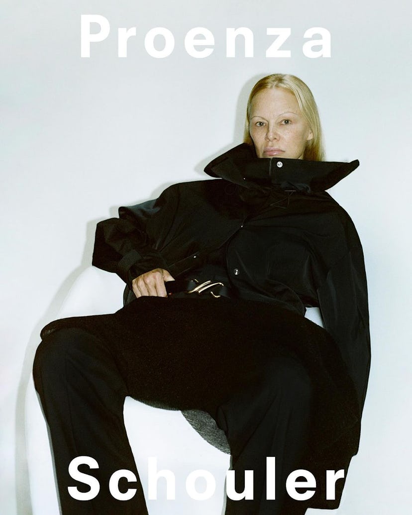 Pamela Anderson fronts Proenza Schouler's newest Spring 2024 campaign with bare, makeup-free skin an...