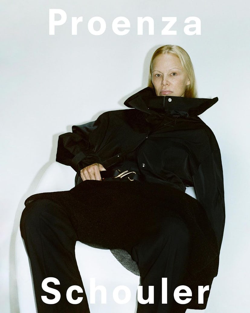 Pamela Anderson fronts Proenza Schouler’s newest Spring 2024 campaign with bare, makeup-free skin an…