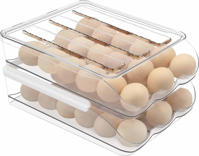 TOGOO Refrigerator Large Capacity Egg Holder