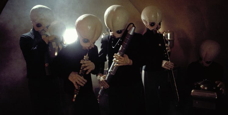 A band full of Bith is seen performing in A New Hope.