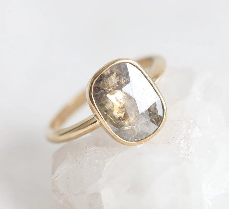 Rebecca Salt &amp; Pepper Diamond Ring