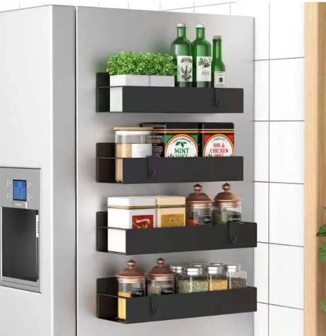 HuggieGems Magnetic Spice Storage Rack (4-Pack)