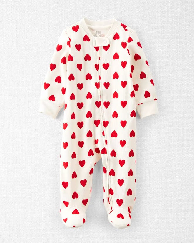 cute valentine's day pjs for babies and kids: carter's Baby Organic Cotton Sleep & Play Pajamas
