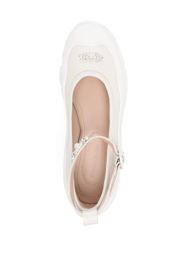 Simone Rocha Lug-Sole Embellished Ballerinas