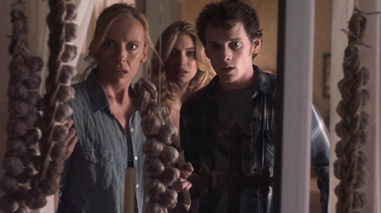 Toni Colette, Imogen Poots, and Anton Yelchin in 'Fright Night'