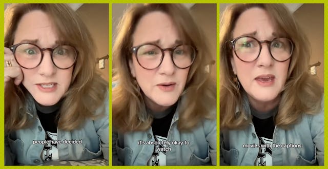 A TikTok mom discusses how Gen Z likes to use closed captions when watching TV.