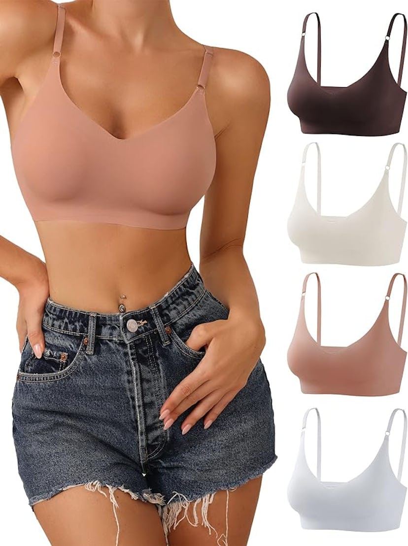 DEANGELMON Seamless Padded Bralettes (4-Pack)