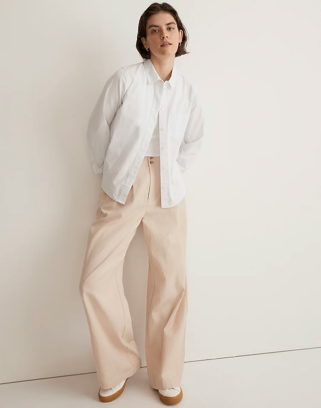 Petite Studio's Reign Wool Pants in Oatmeal - Women's Fashion