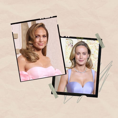 Jennifer Lopez and Brie Larson at the 2024 Golden Globe Awards.