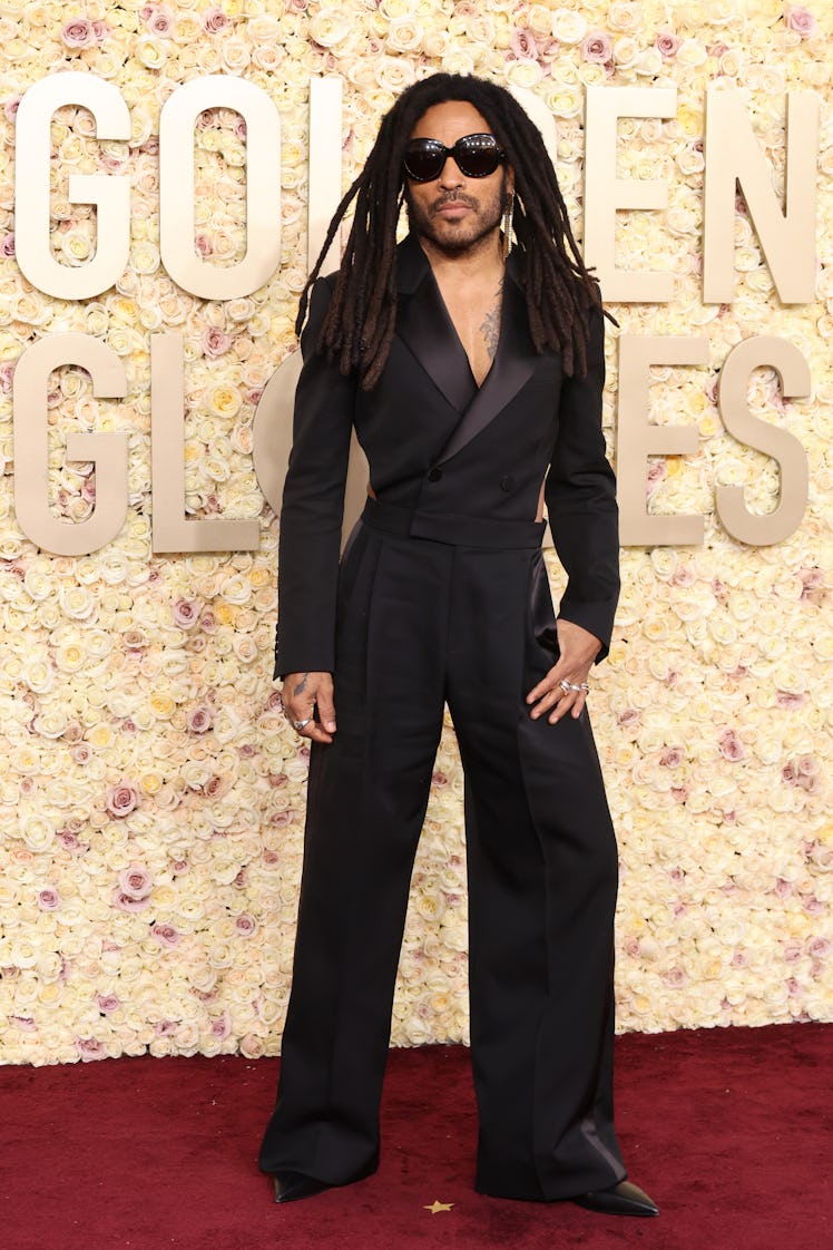 Lenny Kravitz attends the 81st Annual Golden Globe Awards at The Beverly Hilton on January 07, 2024 ...