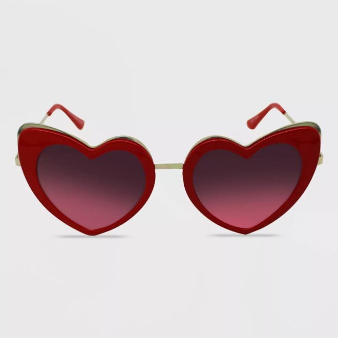 Women's Heart Sunglasses - Red