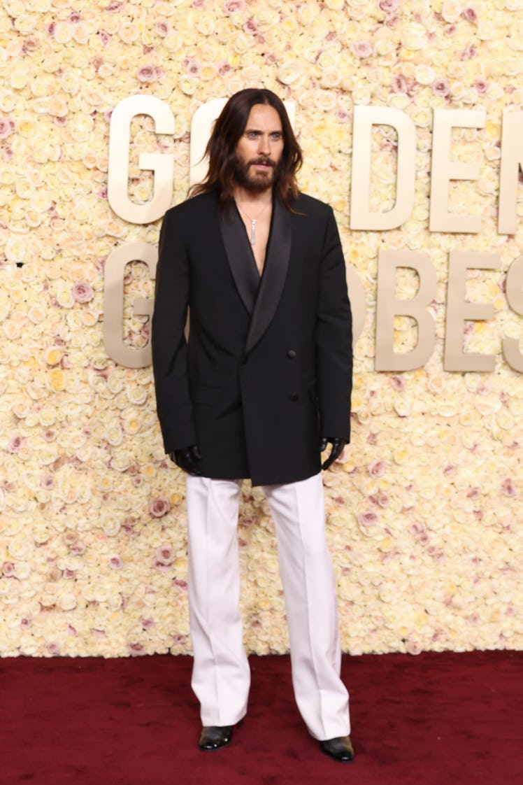 Jared Leto attends the 81st Annual Golden Globe Awards at The Beverly Hilton on January 07, 2024 in ...