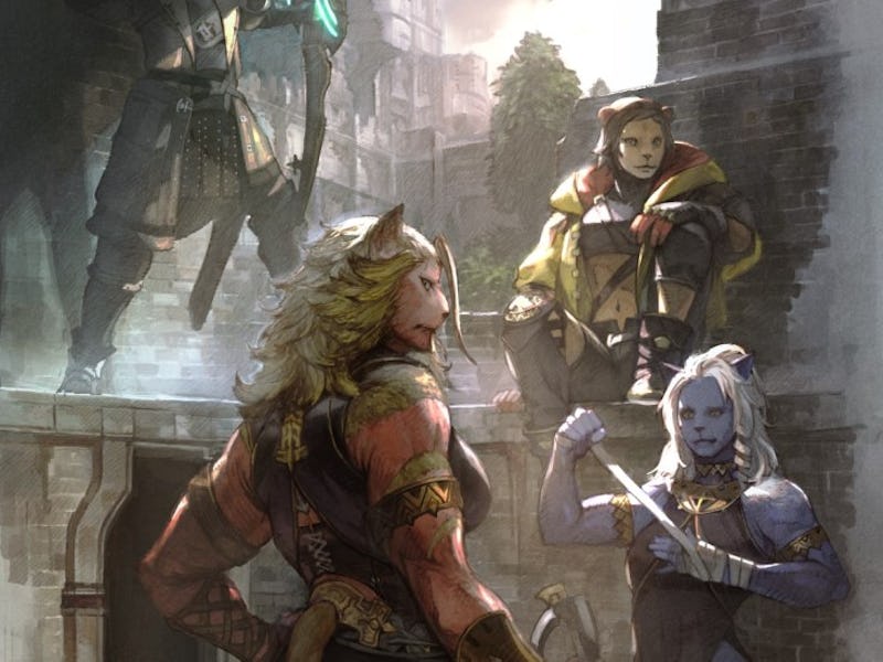 Female Hrothgar art, FFXIV