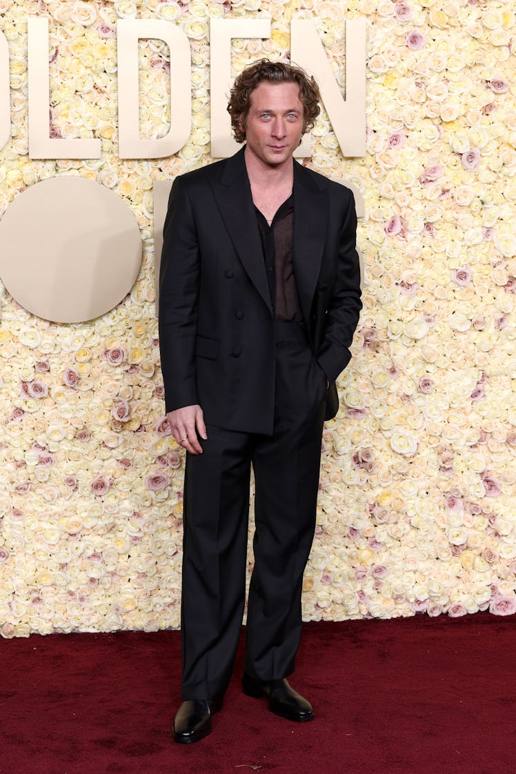 Jeremy Allen White attends the 81st Annual Golden Globe Awards at The Beverly Hilton on January 07, ...