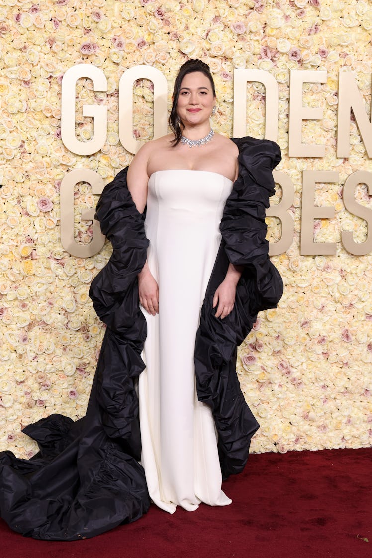 Lily Gladstone attends the 81st Annual Golden Globe Awards at The Beverly Hilton on January 07, 2024...