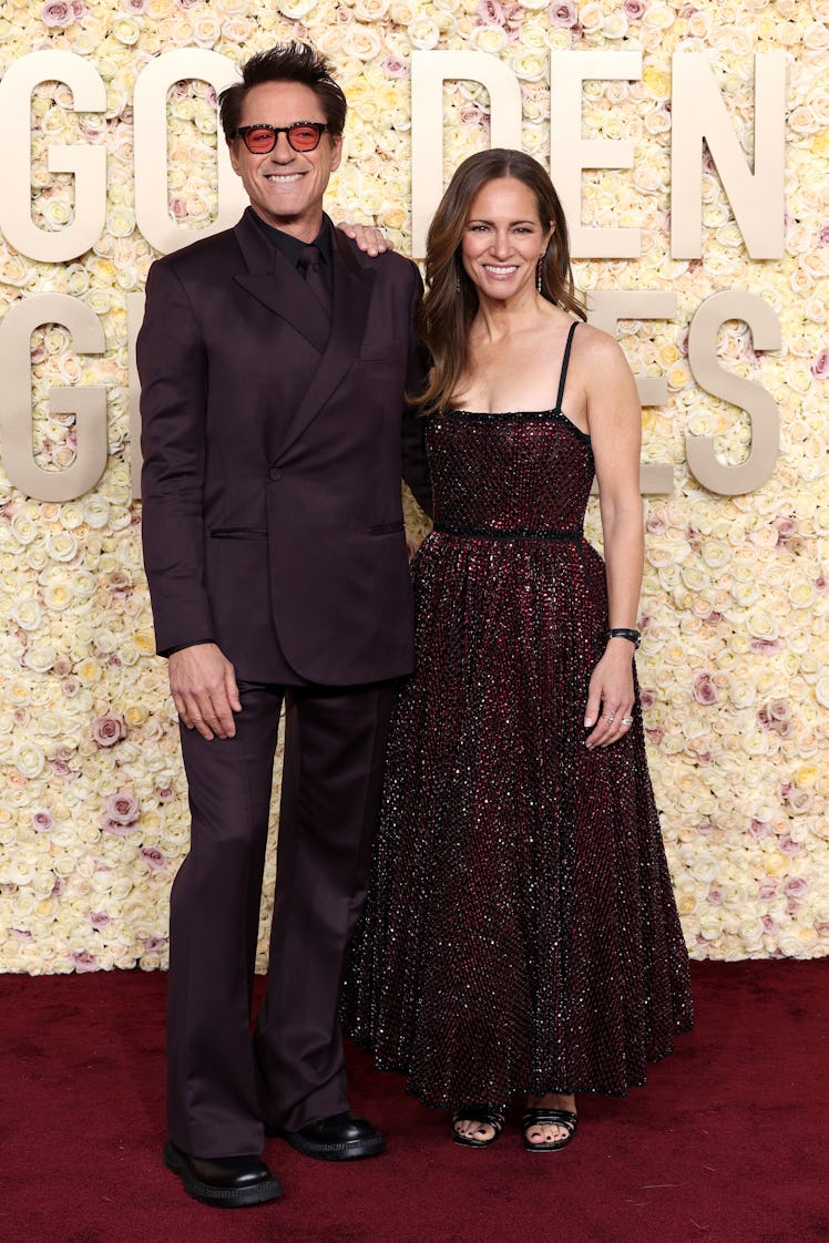 Robert Downey Jr. and Susan Downey attend the 81st Annual Golden Globe Awards at The Beverly Hilton ...