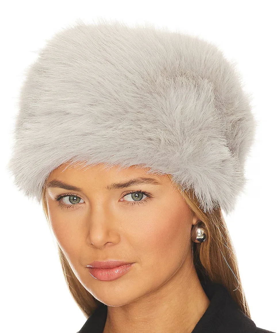 Joytrends Women’s Winter Knitted Faux Fur Hat – Cossack Russian Style, Thick Warm Beanie - View #5