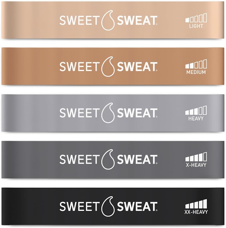 Sports Research Sweet Sweat Mini Loop Resistance Bands (Set Of 5)