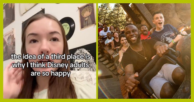 A women's video about Disney adults explains how Gen Z and Millennials find "third places" in a worl...