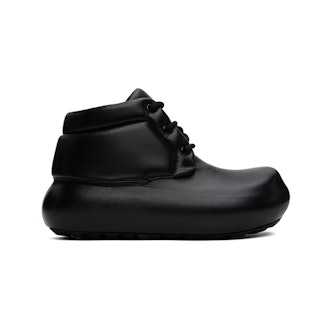 Black Padded Ankle Boots