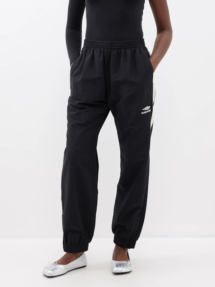 Logo-Embroidered Shell Track Pants