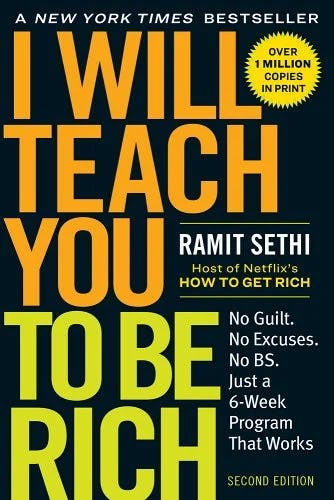 Cover of &lsquo;I Will Teach You to Be Rich&rsquo; by Ramit Sethi.