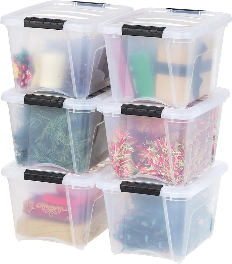 IRIS Stackable Plastic Storage Bins (6-Pack)