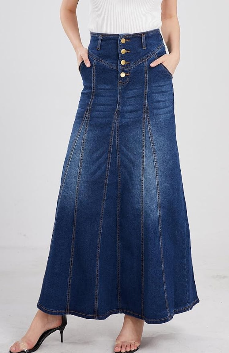 CHARTOU Maxi Denim Skirt