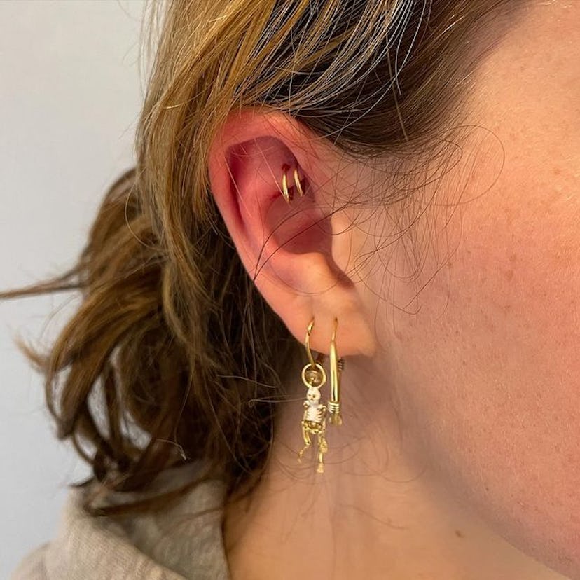 Double rook piercing.