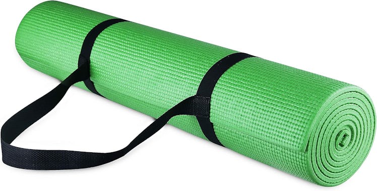 BalanceFrom High-Density Exercise Yoga Mat With Carrying Strap