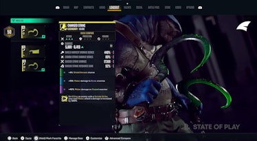 Loadout screen in Suicide Squad: Kill the Justice League