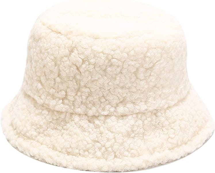 Voilipex Plush Fuzzy Bucket Hat