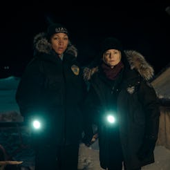 Kali Reis (Evangeline Navarro) and Jodie Foster (Liz Danvers) in ‘True Detective: Night Country’ via…