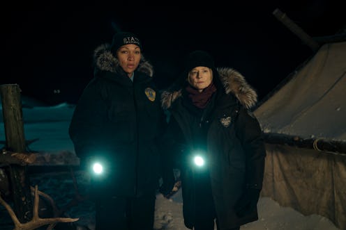 Kali Reis (Evangeline Navarro) and Jodie Foster (Liz Danvers) in 'True Detective: Night Country' via...