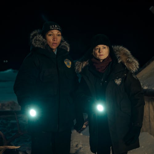 Kali Reis (Evangeline Navarro) and Jodie Foster (Liz Danvers) in 'True Detective: Night Country' via...