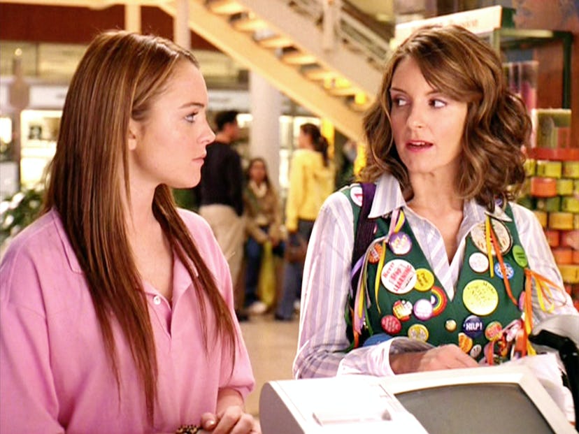 Lindsay Lohan and Tina Fey in 'Mean Girls'