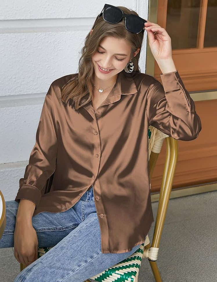 Chigant Satin Blouse