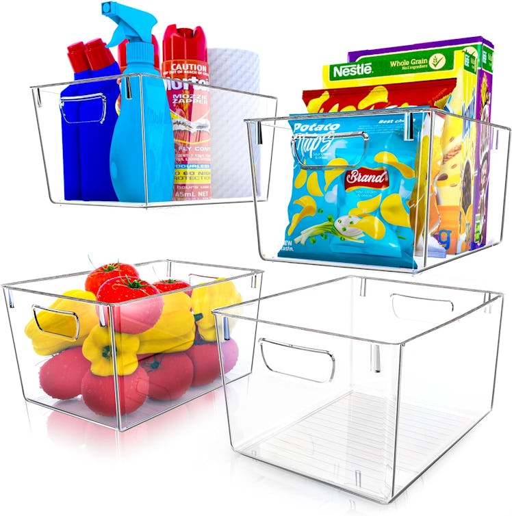 Utopia Kitchen Clear Organizer Bins (Set of 4)