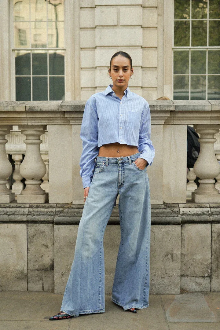 Freya Wide Leg Jean - Mid Light Blue