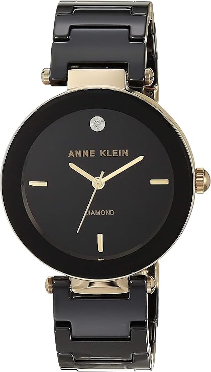 Anne Klein Genuine Diamond Dial Ceramic Bracelet Watch