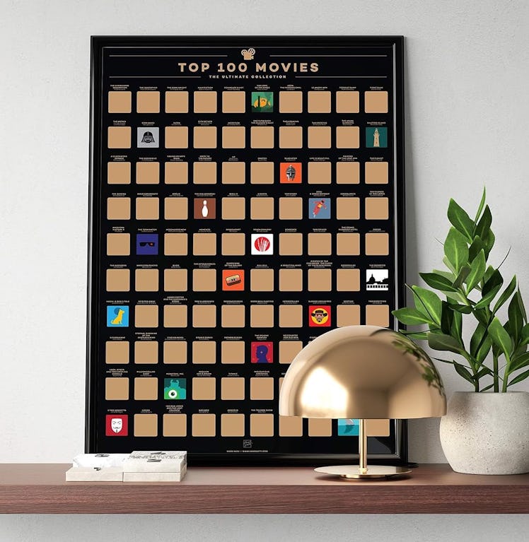 Enno Vatti 100 Movies Scratch-Off Poster