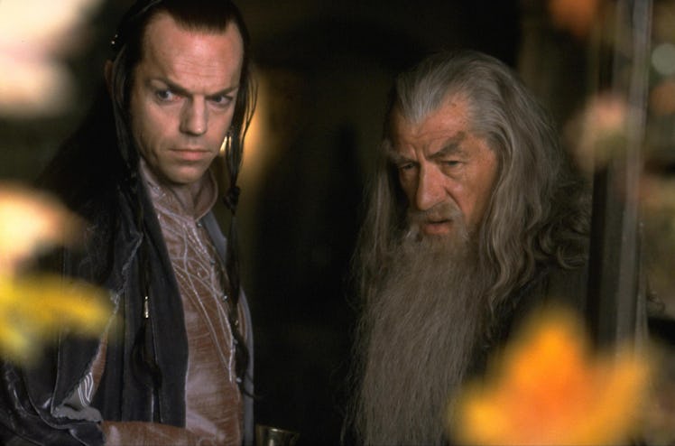 Hugo Weaving and Ian McKellen in The Lord of the Rings: The Fellowship of the Ring
