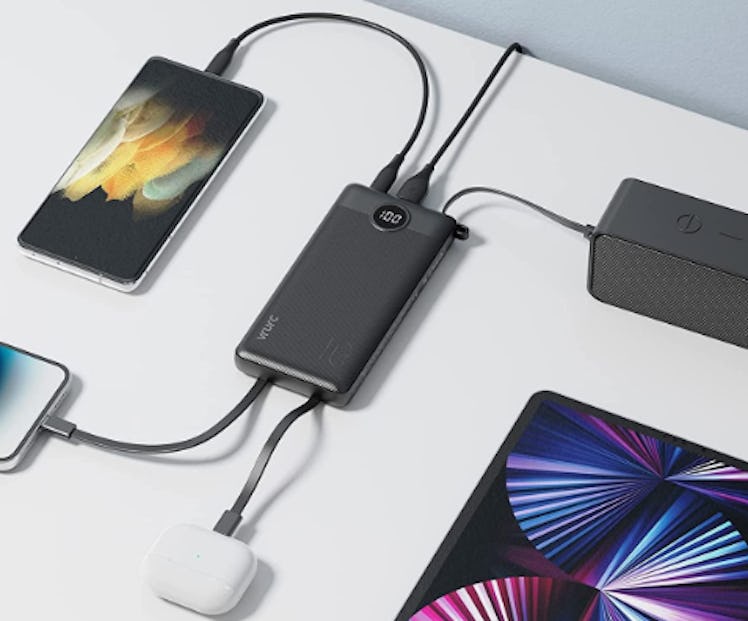 VRURC Portable Charger with Built in Cables