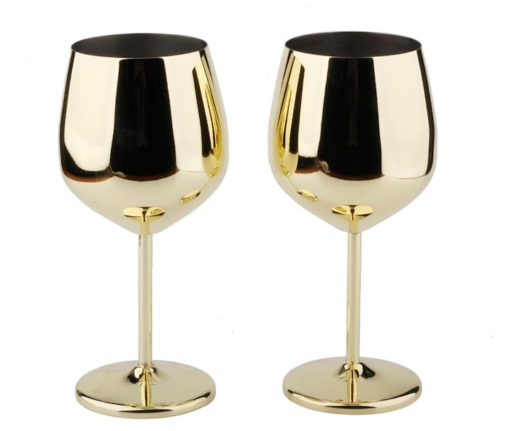 Arora Stainless Steel Wine Glass (2-Pack)