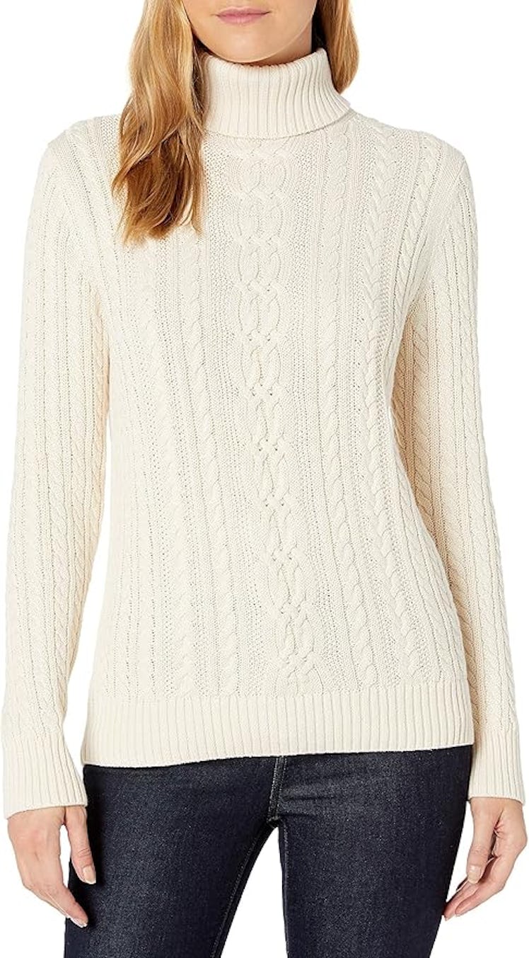 Amazon Essentials Fisherman Cable Turtleneck Sweater