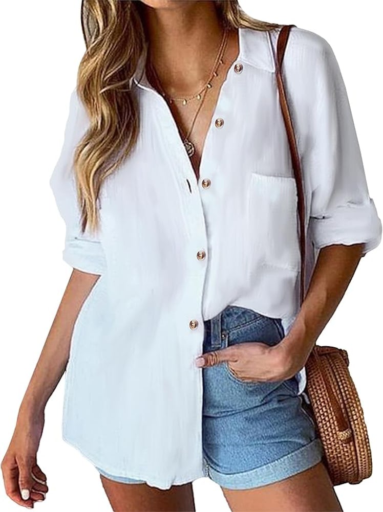 HOTOUCH Cotton Button-Down